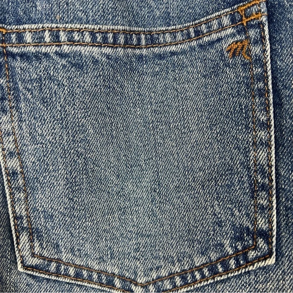 NWOT Madewell Rigid Denim A-Line Mini Skirt in Hughes Wash Button-Front Edition - Picture 8 of 13